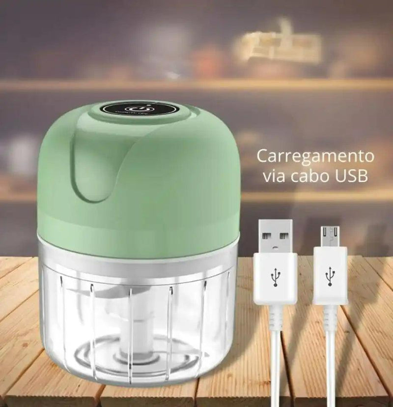 Mini Processador De Alho Elétrico - 250 ml - Shop Center Digital